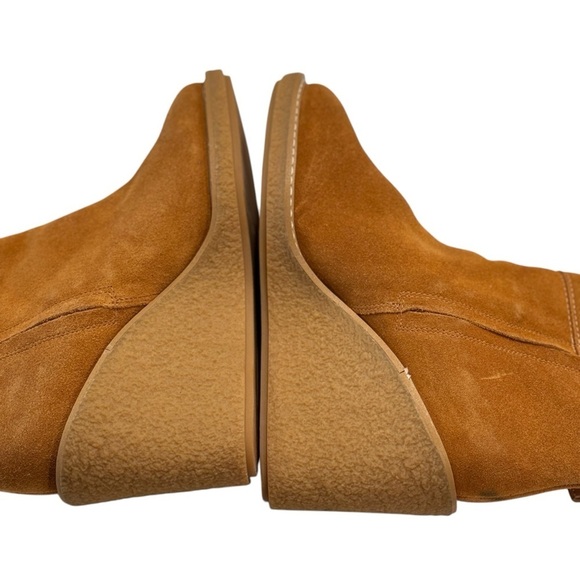 New Tan FRANCO SARTO Ulayna Water Resistant Suede Fleece  FRANCO SARTO Women\'s Ulayna Water-Resistant Suede Fleece‎ Wedge Bootie Size 8